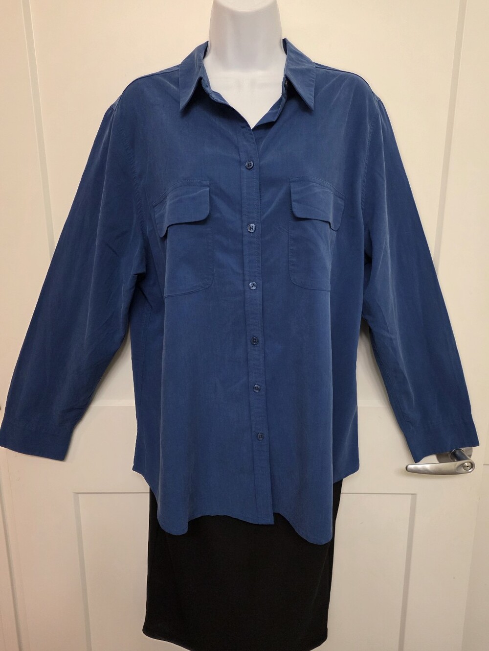 Chico's Royal Blue Button-Up Blouse